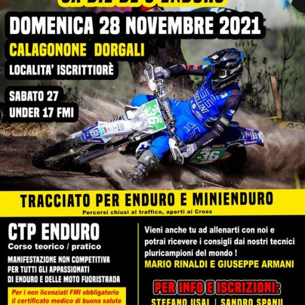 ENDURO DAY – SA DIE DE S’ENDURO – 28 novembre 2021 Cala Gonone Dorgali