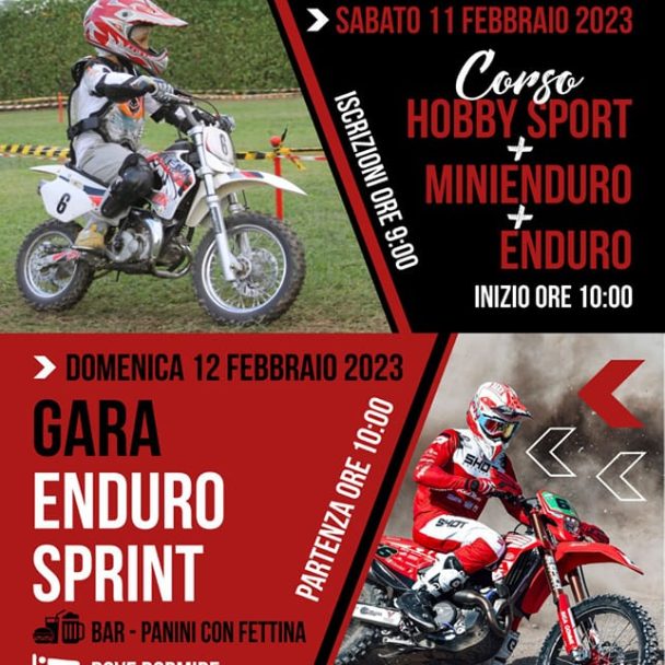 Sabato 11 febbraio e domenica 12 febbraio 2023 – Corso Hobby Sport e Gara Enduro Sprint